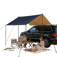 Auto-Dachzelt Sommerzelt Outdoor Regen- und Sonnenschutz Ultraleichtes Camping-Vordach Tragbares Extra-Großes Oxford-Gewebe