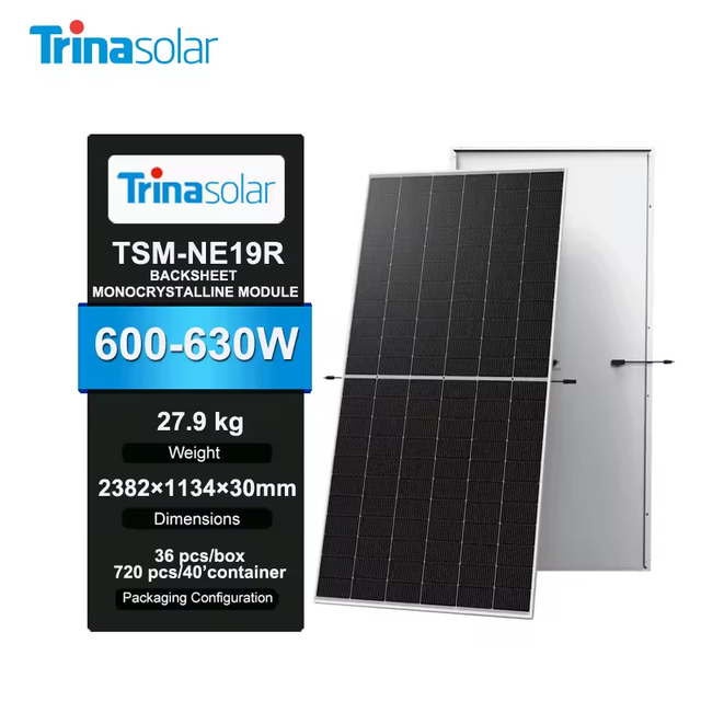 Customized Trina Vertex N TSM-NE19R 600W 605W 610W 615W 620W 625W 630W N-Type I-Topcon Solar Panel