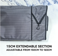 Sac de ski professionnel gonflable pour homme en polyester résistant aux rayures avec fermeture éclair