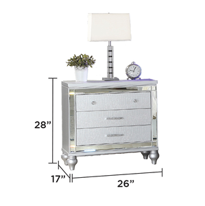 OE HOME Modern Wood Nightstand with 2 <b>Drawers</b> Eco-Friendly & Adjustable Storage for Home Bedroom - Product Image 5