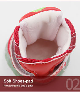 야간 산책용 대형견 발광 부츠: 안전하고 부드러운 아웃도어 신발 - Product Image 4