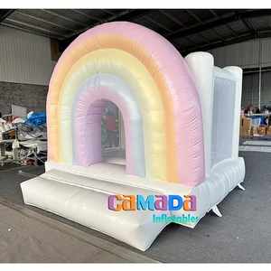 Château Gonflable Blanc à Petites Fleurs pour Enfants, Trampoline Gonflable pour Tout-Petits - Product Image 5