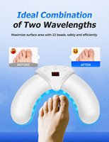 Appareil de traitement au laser portable pour usage domestique, soin des ongles, anti-moisissure, champignons des ongles, capteur automatique, 3 réglages de minuterie, lampe à ongles UV LED UV