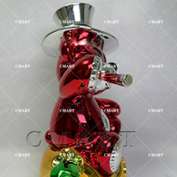 Ours en résine fumeur de cigare, modèle de sculpture artistique, ours assis avec sac à monnaie, couleur et taille personnalisables, décoration intérieure