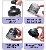 Dispensador de Proteína Portátil, Libre de BPA, Ecológico, de Plástico PP, Apto para Lavavajillas, con Tapa Apilable, Botella de Almacenamiento para Gimnasio y Fitness