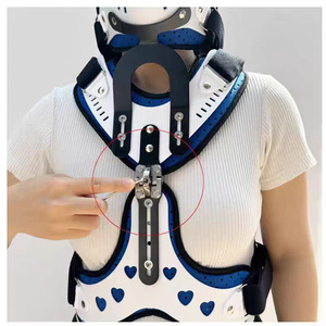 Attelle de soutien cervicale réglable Yudi pour la tête, le cou et la poitrine, stabilisateur de colonne cervicale, blanc, unisexe, protection en néoprène - Product Image 1