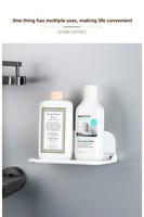 Organisateur mural pliable en plastique à ventouse pour téléphones, vêtements et rangement de salle de bain, sans perçage, pour l'exportation
