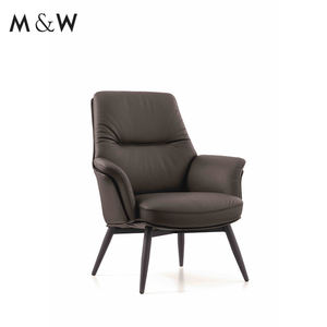 M & W Offre Spéciale chaise de bureau en cuir véritable chaise de personnel visiteur chaise pivotante à dossier moyen mobilier de bureau - Product Image 2