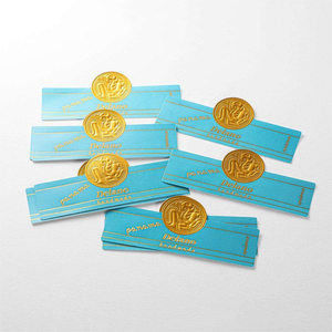 Etiqueta Adhesiva para Cigarros, Personalizada, de Lujo, con Estampado Dorado, Impermeable, Ecológica, de Papel, Troquelada - Product Image 1