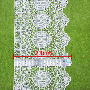 한국 자수 레이스 23cm 패션 의류 수용성 속이 빈 가장자리 장식 바지용 바코드 스플라이싱 야드 - Product Image 2
