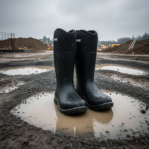 Bottes de travail en néoprène pour hommes Vevor, imperméables, mi-mollet, bout rond, taille 12 US, toutes saisons, bottes de pluie - Product Image 2