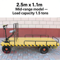 Carretilla Eléctrica de Plataforma de Cuatro Ruedas para Trabajo Pesado, Capacidad de Carga de 1000 kg, Carro de Mano Eléctrico para Almacén