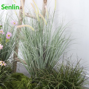 Pailles décoratives en roseau vert artificiel pour la décoration des sols intérieurs et des aménagements paysagers - Product Image 5