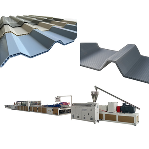 Machine d'extrusion à double vis pour plaques de toiture en PVC creux, tuiles de toiture en <span class=keywords><strong>polycarbonate</strong></span> PC, plaques trapézoïdales ondulées, pompe Siemens, <span class=keywords><strong>profil</strong></span> - Product Image 1