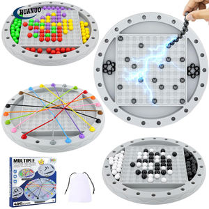 Jeu <span class=keywords><strong>de</strong></span> <span class=keywords><strong>société</strong></span> magnétique 4-en-1 pour enfants : échecs, débordsements <span class=keywords><strong>de</strong></span> cordes, Go et élimination <span class=keywords><strong>de</strong></span> perles arc-en-ciel – <span class=keywords><strong>Jeux</strong></span> classiques et jouets - Product Image 1