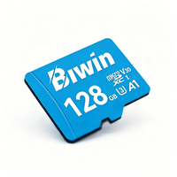 بطاقة ذاكرة BIWIN MS100 عالية السرعة سعة 128 جيجابايت من نوع TF A1 لأجهزة الملاحة والهواتف المحمولة والألعاب الذكية والأجهزة المحمولة