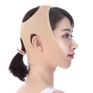 เข็มขัดยกแก้มคางสำหรับผู้หญิงผ้าพันแผลกระชับสัดส่วนแบบยืดได้พร้อมการนวดกราฟีน - Product Image 4