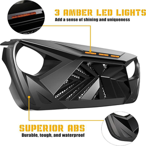18-23สำหรับ JEEP Wrangler <span class=keywords><strong>Thunder</strong></span> หน้าจอด้านหน้าของผู้ชายกระจังหน้าแมลง JL Wrangler กระจังหน้าอุปกรณ์เสริมภายนอก - Product Image 3