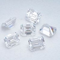 Moissanite taille émeraude couleur D, rectangulaire, chanfreinée, taille plate, pierre libre pour chaîne 3x5mm, synthétique, créée en laboratoire, origine CN/GUA