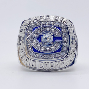 Anillo <span class=keywords><strong>del</strong></span> <span class=keywords><strong>Campeonato</strong></span> Mundial de los Chicago Cubs, Aleación de Plata Grabada, Joyería Unisex - Product Image 1