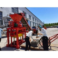 Shiyue QTJ4-35 Ligne de production de briques creuses à fonctionnement facile avec convoyeur à bande, moteur de pompe et pour la production de briques en ciment et cendres volantes