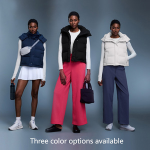 Roregal vêtements d'extérieur femmes hiver 90% duvet de canard blanc 4 panneaux gilet bouffant chaud coupe-vent à capuche <span class=keywords><strong>sans</strong></span> manches <span class=keywords><strong>doudoune</strong></span> - Product Image 3