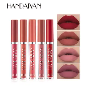 Lipgloss Private Label Lippenstift Set Make-Up Lippenstift Handaiyan 6 Kleuren Langdurige Fluwelen Lippen Tint Vloeibare Lipsticks