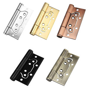 Charnières de porte papillon d'angle en acier inoxydable du fabricant, ressort intégré, angle d'ouverture de 180 degrés, installation facile, style moderne - Product Image 1