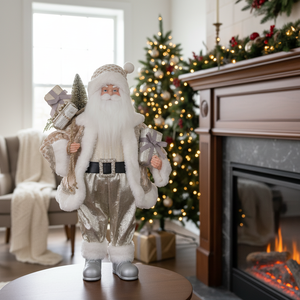 Livraison Rapide Figurine de Noël Européenne Faite à la Main, Père Noël Debout, 90 cm - Product Image 2