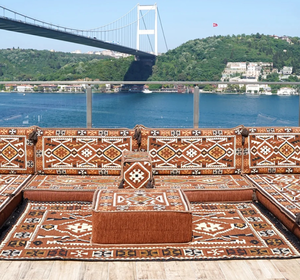 Ultra Comfortable High Density Sponge Arabic <strong>Floor</strong> Sofa Luxury Majlis <strong>Seating</strong> with Ergonomic Design - Product Image 6