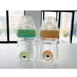 Botella de alimentación de vidrio de borosilicato <span class=keywords><strong>para</strong></span> bebé, 150ML, cuello ancho, anticólico, venta al por mayor - Product Image 6