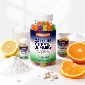 OEM/ODM Kadınlar ve Erkekler için Vitamin D3, B6, B12, Magnezyum, Çinko ve Kalsiyum içeren Kalsiyum Sitrat Jelibonları, Kemik ve Kas Sağlığını Destekler - Product Image 4