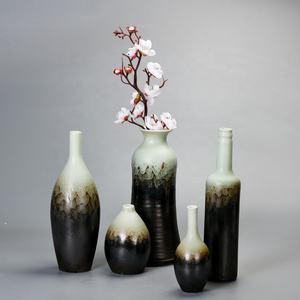 Vase de sol en argile de ferme pour fleur grand pot de jardin en céramique rugueuse pour plante en plein air, grands vases français pour décor d'herbe de pampa - Product Image 2