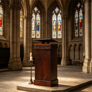 Atril de Madera Personalizado para Iglesia, Púlpito Premium, Ideal para Seminarios, Salas de Conferencias y Auditorios - Product Image 1