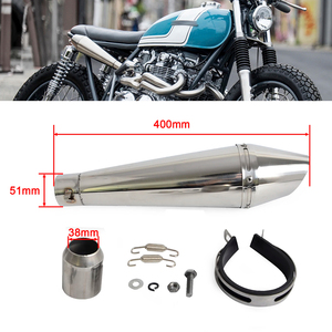 Silencieux d'échappement universels en acier inoxydable pour moto GP avec DB Killer, pour moto de rue, <span class=keywords><strong>Scrambler</strong></span>, <span class=keywords><strong>Cafe</strong></span> <span class=keywords><strong>Racer</strong></span>, <span class=keywords><strong>125</strong></span>-1000cc - Product Image 2