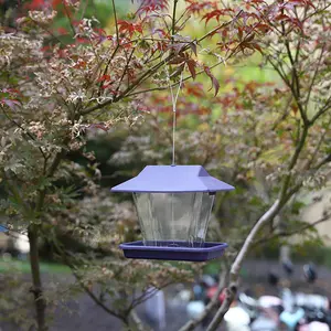 Outdoor Garden Bird Feeder With Sun Protection And Antifreeze Cage Plastic Automatic Features