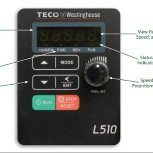 Variateur de fréquence TECO L510-2P2 Mini 0,2 kW 220 V, conception compacte, utilisation facile, variateur AC pour le contrôle de la vitesse des petits moteurs, économique - Product Image 6