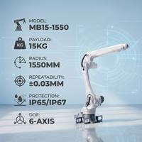 Brazo Robótico Industrial de Alto Rendimiento de 6 Ejes, Carga Útil de 15 kg-50 kg, Alcance de 1550 mm-2100 mm para Soldadura Automatizada y Paletización