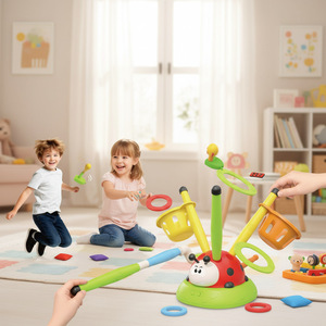 EPT 3 en 1 : Jouet éducatif d'extérieur avec lanceur de cordes, lanceur de fusées et jeu de lancer d'anneaux, machine d'exercice télécommandée - Product Image 1