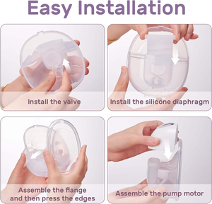 ปั๊มไฟฟ้า OEM <span class=keywords><strong>รุ่น</strong></span> S32 แบบคู่ วัสดุ PP ซิลิโคน ทนทาน 9 ระดับ ปราศจากสารพาทาเลต พกพาสะดวก ขนาดเล็ก รูปทรงโค้ง ปรับแรงดันได้ <span class=keywords><strong>4</strong></span> โหมด พร้อมไฟ LED - Product Image 5