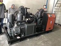 Compresseur d'air à vis triphasé sans huile à vitesse variable, conception compacte, qualité alimentaire, pour soufflage de bouteilles PET
