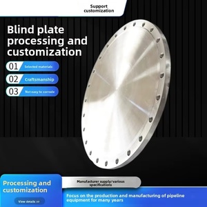 Plaque aveugle en acier inoxydable 304/316L 20 #   Plaque de couvercle à bride aveugle en acier duplex au carbone 345R MB002 Fabriqué en Chine - Product Image 2
