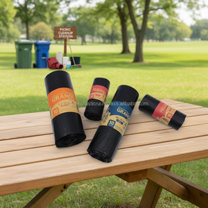 Sacs poubelles Kangle en LDPE/PE noir sur mesure, robustes, anti-fuite, pour la maison et la cuisine - Product Image 2