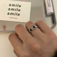 Vendita all'ingrosso gioielli Vintage di lusso da donna anelli di perle d'oro anelli cuore luna fiori taglio ovale diamante senza appannamento - Product Image 1