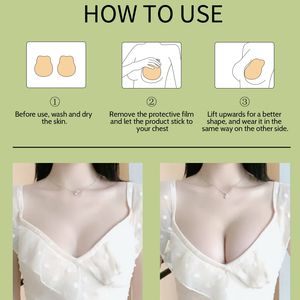 Silikon Göğüs Ucu Kapatıcıları Yeniden Kullanılabilir Yapışkan Görünmez Meme Ucu Bantları Kadınlar İçin Straplez Üstler Toptan OEM ODM Mevcut - Product Image 4