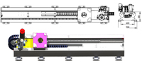 Système de transfert robotisé SWT1500 à 7 axes pour robots industriels de 30 à 100 kg, avec rail de guidage linéaire et unité de déplacement.