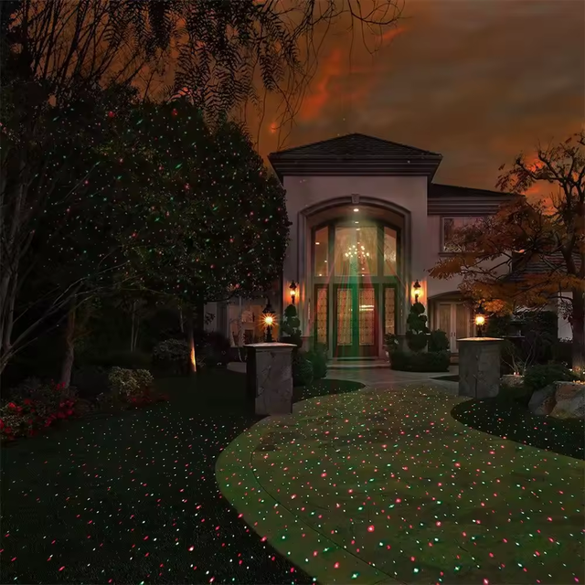 Firefly Starry Sky Dynamic Laser Projector White Laser Outdoor Waterproof Landscape Christmas Decorative Light