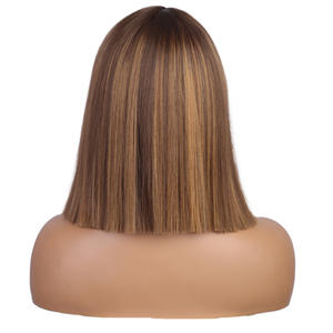 Pelucas Sintéticas con Frente de Encaje Pequeño, Cabello Lacio Rubio, Estilo Bob <span class=keywords><strong>Corto</strong></span>, Pelucas de Encaje sin Pegamento - Product Image 3
