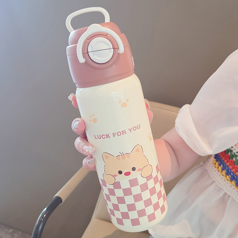 Brown 500ml-with straw-direct drinking