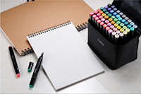 Yeko double pointe marqueur alcool permanent Art marqueurs stylos Marcadores pointe ciseau et pointe fine 204 belles couleurs pour la vente en gros